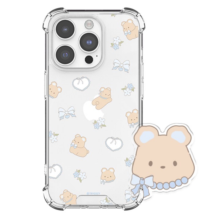 큐티 펫 갤럭시 젤하드 휴대폰 케이스 +아크릴톡