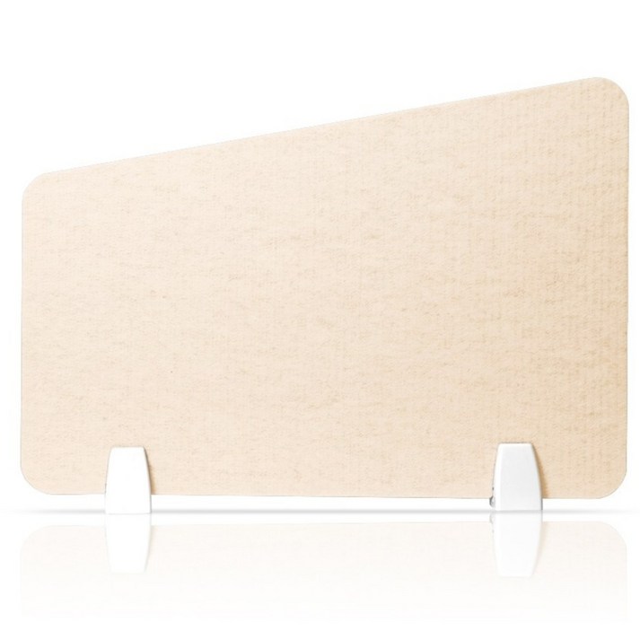 비앤비 국내 제조 친환경 폴리에스터 책상 사무실 소리먹는 흡음 칸막이 파티션 L, 베이지