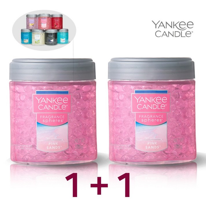 1+1 양키캔들 차량용 방향제 국산정품 스피어스, 핑크샌드, 2개