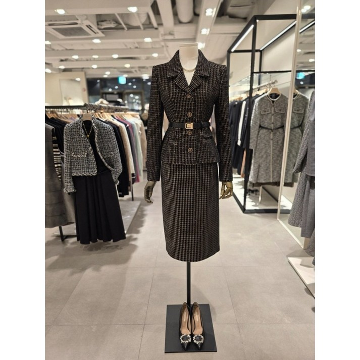 지고트 모혼방 트위드 벨티드 재킷  H라인 셋업 스커트 세트 JPBA0JK731,JPBA0SK731 248894