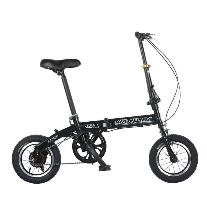 세계일주 접이식 자전거 110cm 100 완조립 배송 기계식디스크브레이크, 110cm, 블랙