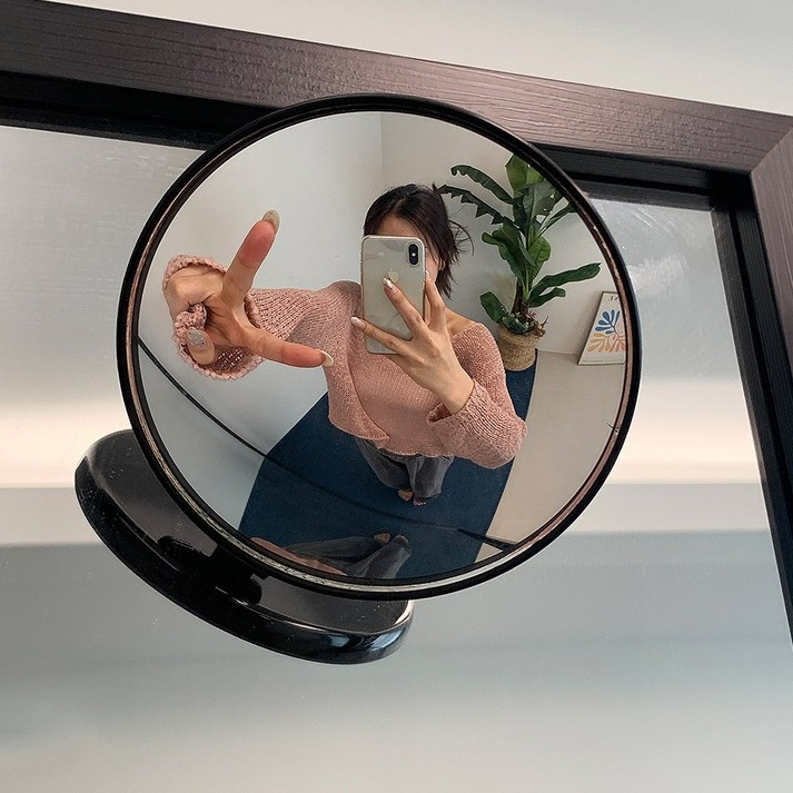 백미러 볼록 거울 룸미러 흡착 보조 미러 감성 인테리어