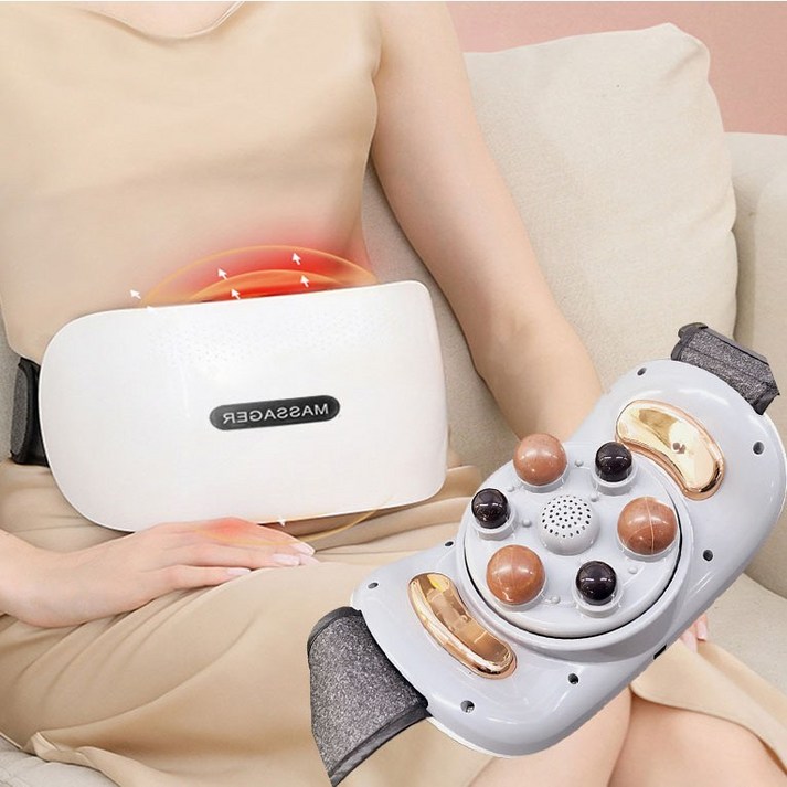 프리라이프 - 무선 돌전기 온열 복부 마사지기 다목적 허리 안마기 목 마사지