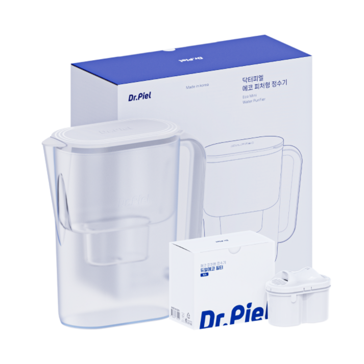 닥터피엘 에코 피처형 정수기 2.4L 한국형 미니 정수기 친환경 셀프케어 정수기, 기본세트 (본품 + 필터 1개 / 4개월)