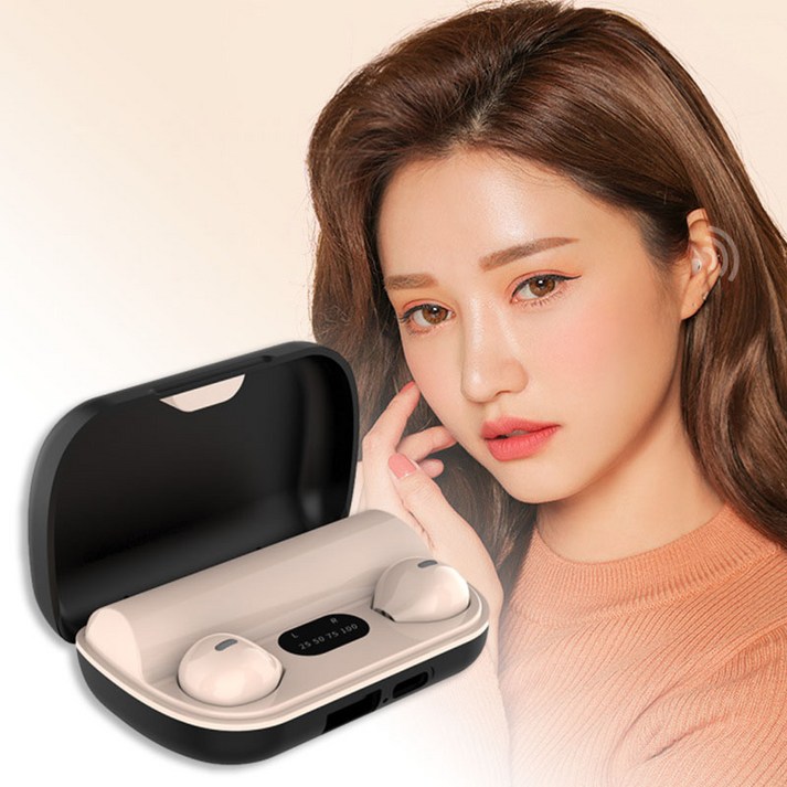 ELSECHO 블루투스 5.3 미니 수면 이어폰 커널형 스포츠 무선 블루투스 이어폰, 피부색 ELSECHO 블루투스 5.3 미니 수면 이어폰 커널형 스포츠 무선 블루투스 이어폰, 피부색