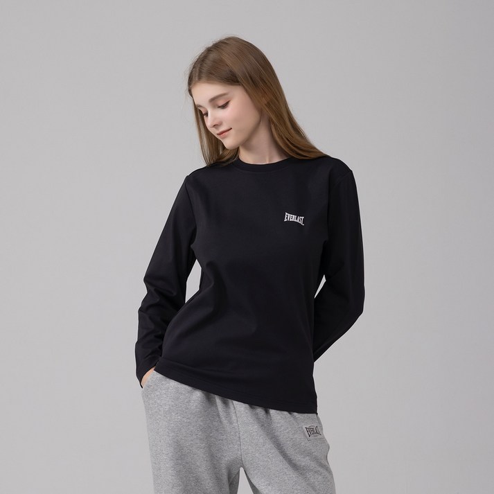 에버라스트 1+1 여성 레귤러핏 긴팔 티셔츠 기본티