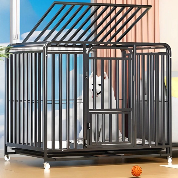 대형견 철장 케이지 대형견집 골든리트리버 사모예드 Big Dogs Metal Crate Cage 동물병원, 1개
