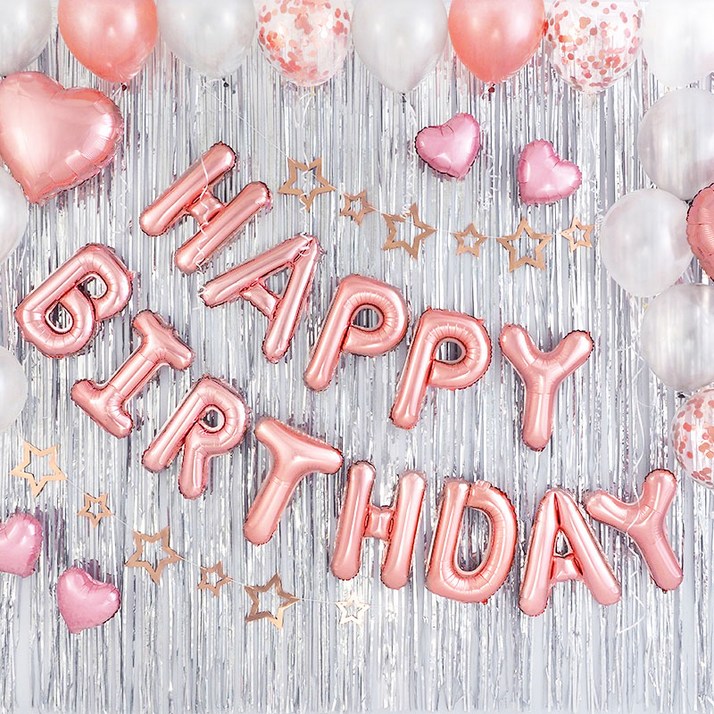 HAPPY BIRTHDAY 생일파티 심플리 풍선장식 세트