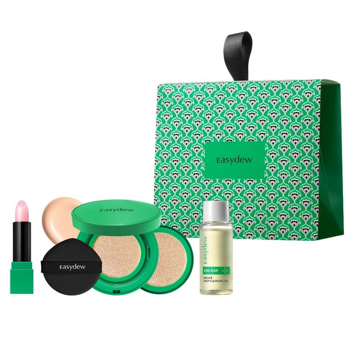 이지듀 기미쿠션 선물세트, 1세트, 립스틱  쿠션  클렌징 오일