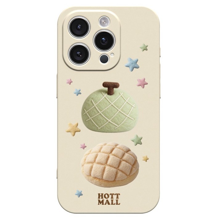 핫티몰 베이커리 블링 자수 베이지 휴대폰 케이스