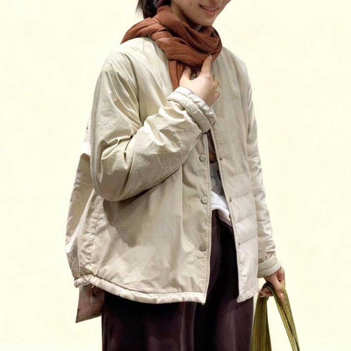 하마마스 양모충전 누빔 패딩점퍼