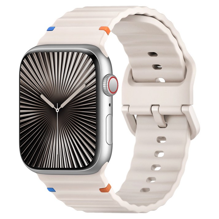 밴드톡 애플워치호환 스포츠 밴드 컬러풀한 스티치 실리콘 스트랩