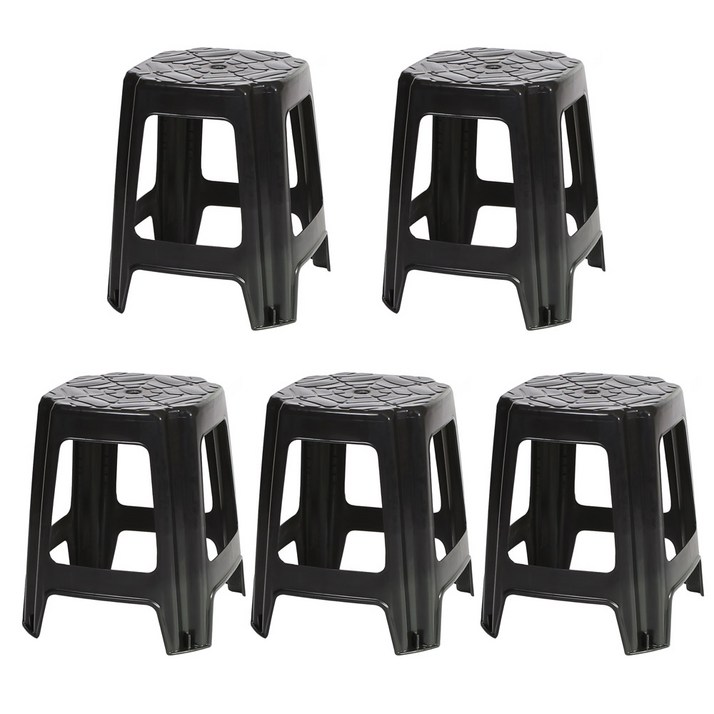 지오리빙 플라스틱 사각의자 5p