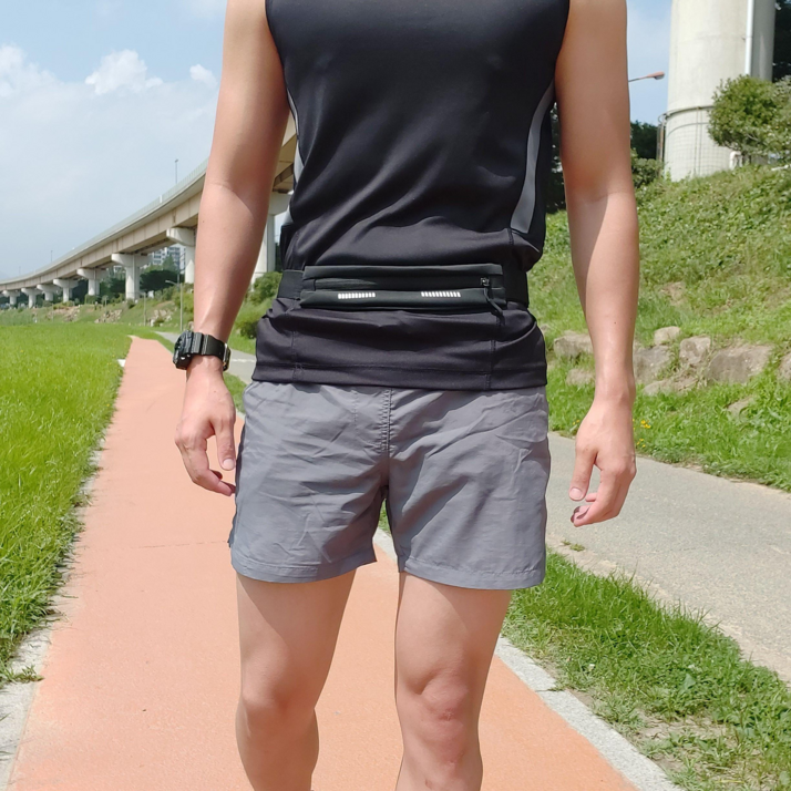 정품 러너핏 러닝벨트 플립벨트, 블랙, 1개