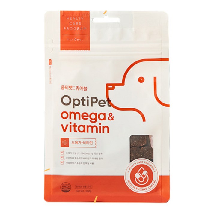 옵티펫 강아지 영양제 오메가&비타민 300g, 300g, 필수 입력항목입니다.