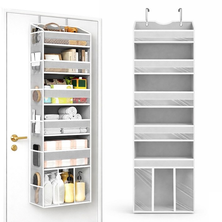 ROYAI ONE 패브릭 6단 걸이식 문걸이 수납 선반 수납포켓