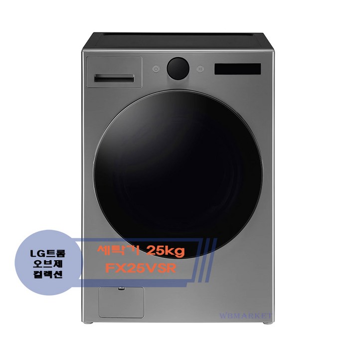 LG 트롬 오브제컬렉션 세탁기 25kg FX25VSR 스테인리스 실버 (WB)