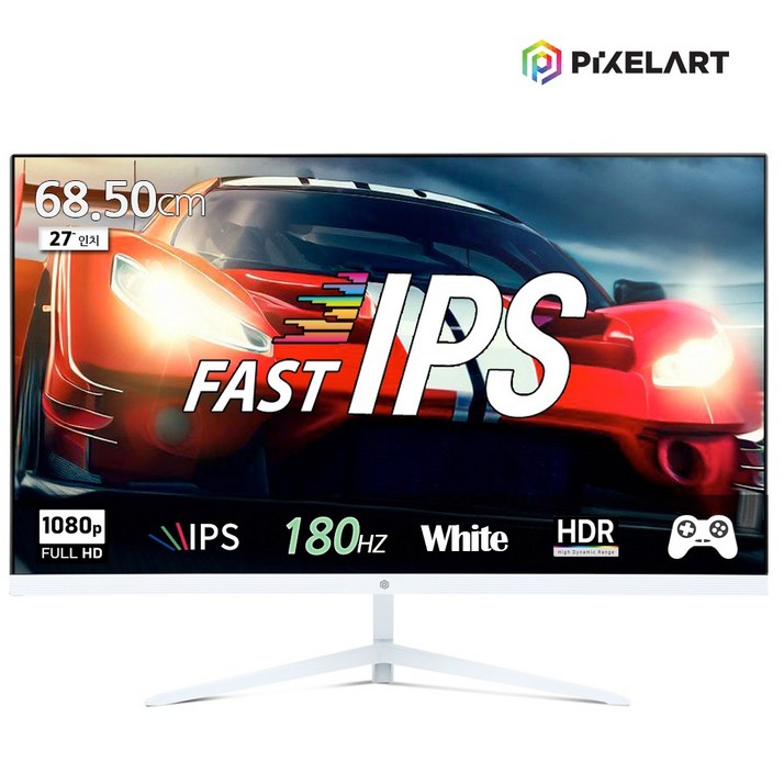상품권 증정 픽셀아트 PIXELART PA2718W 화이트 무결점 180Hz FHD Fast IPS 27형 모니터 무결점, PA2718W, 68cm 상품권 증정 픽셀아트 PIXELART PA2718W 화이트 무결점 180Hz FHD Fast IPS 27형 모니터 무결점, PA2718W, 68cm