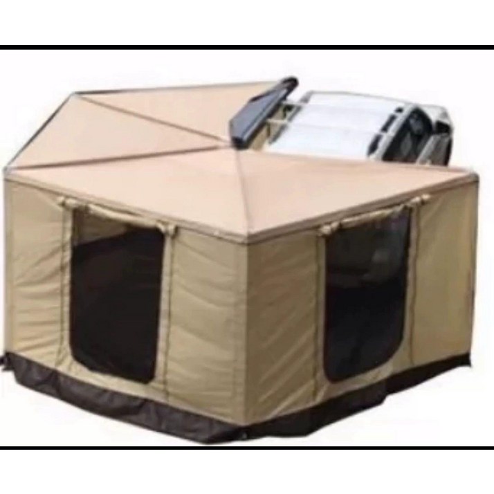 270도 자동차 어닝 부채꼴 차박 SUV 사이드 그늘막, 7. 조명포함 270도부채꼴형 2m+2m