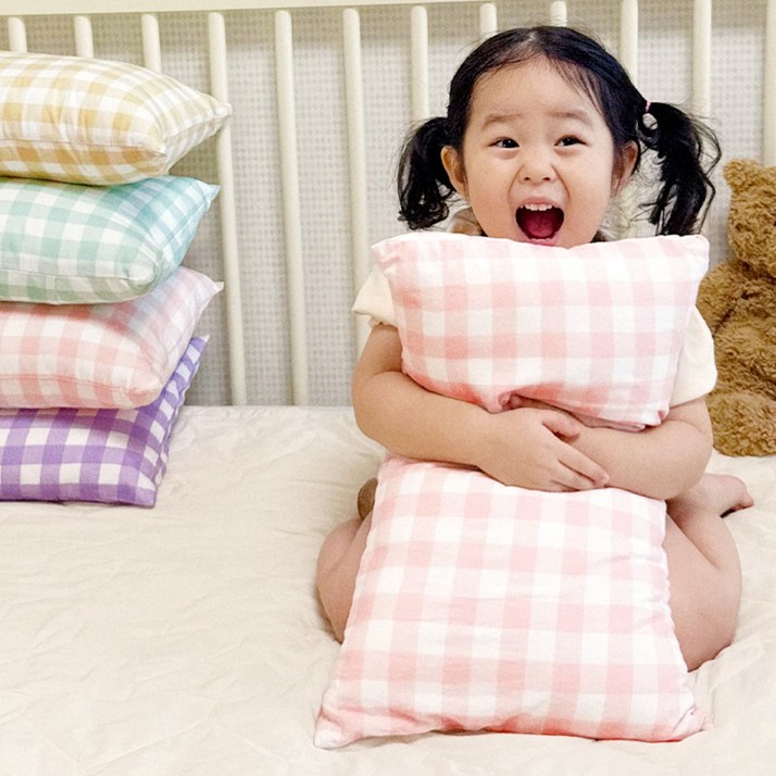 생활스토리 육아맘 꿀잠 추천템 순면 유아베개 + 솜포함