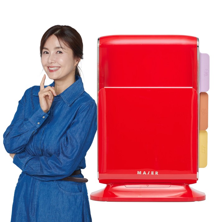 [마이어] 듀얼 UV 열풍건조 도마살균기 (+TPU도마 3종 증정) / MAIER CK3009 신애라 칼 도마 식기 소독기, 레드