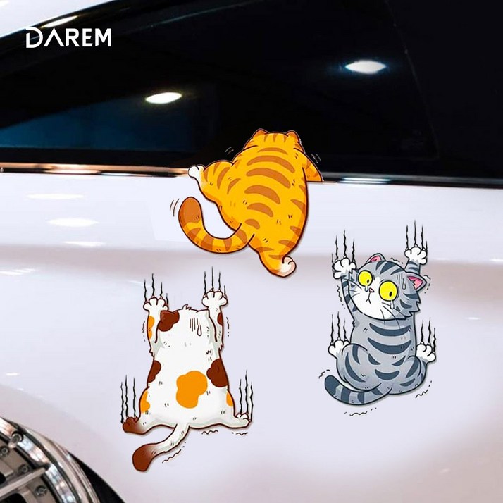 다름S 탈출 고양이 차량용 스티커 대  DIY 자동차