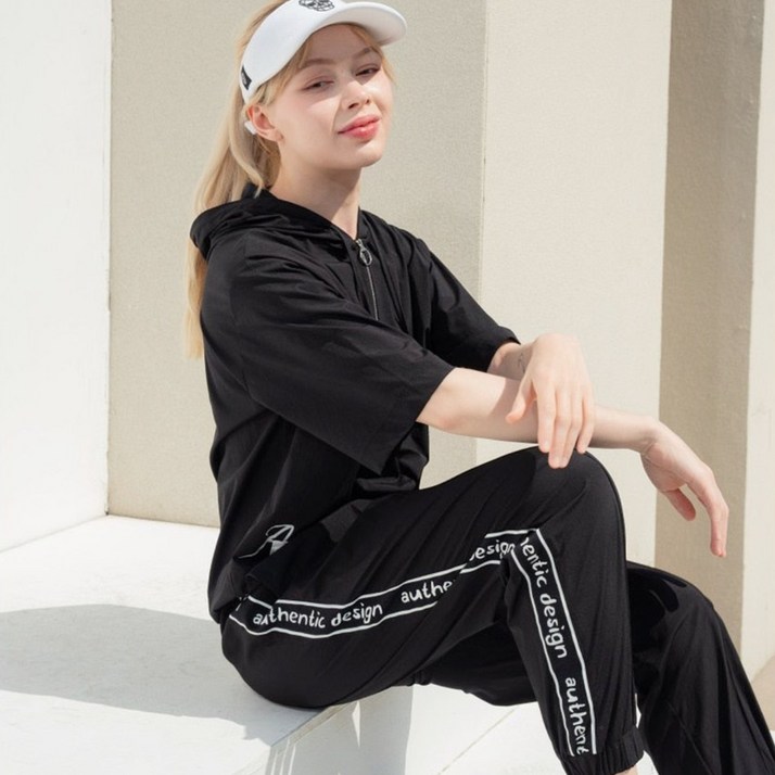 아델라이크 여름 여성 골프웨어 빅사이즈 여성골프웨어 아노락상하세트 여름골프복 쿨링골프웨어 여자 여름조거팬츠 빅사이즈 여성의류 여름 트레이닝 상하 여성 냉감 골프복 여성 파크골프옷