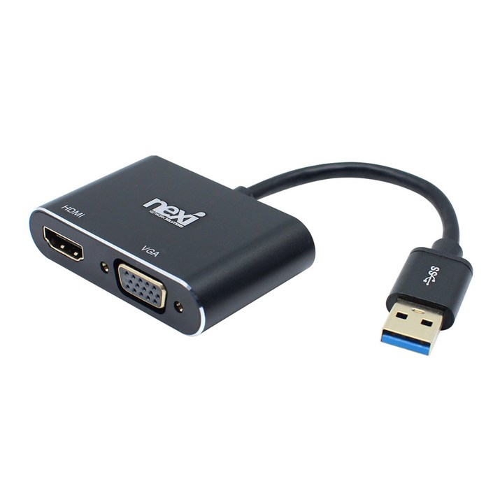넥시 USB 3.0 to HDMI VGA 멀티 컨버터, NX-U30HDV 2195697535