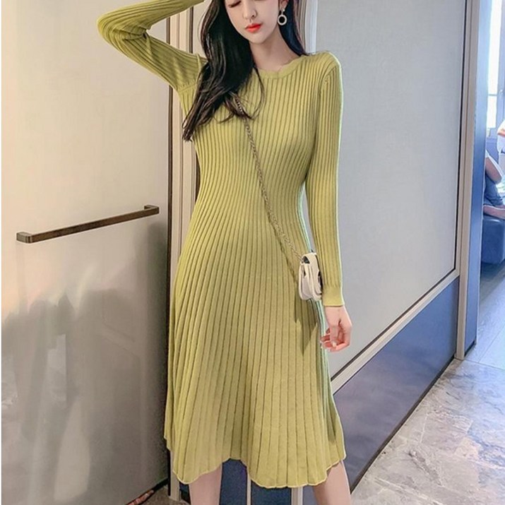 어나더블 이벨 골지 원피스