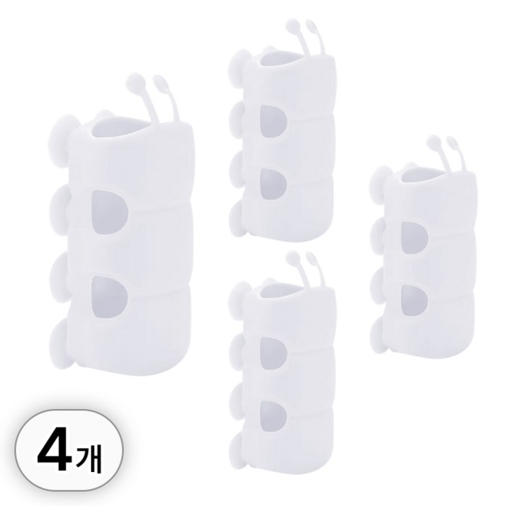 투데이리빙 샤워기 원터치 거치대 4개 세트 무타공 샤워 흡착 거치 걸이 흡착식 빨판 홀더