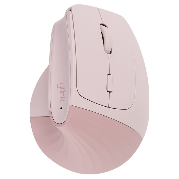 지클릭커 오피스프로 사무용 버티컬 인체공학 블루투스 무소음 무선 마우스, 핑크, OP80