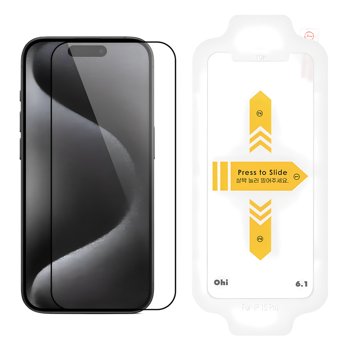 오하이 풀커버 강화유리 휴대폰 액정보호필름 2p + EZ 툴 세트, 1세트