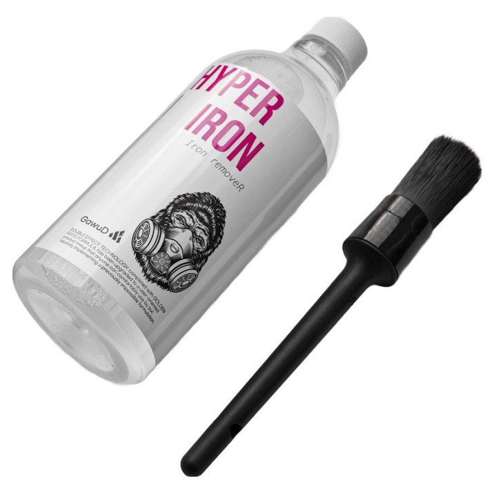 GawuD 자동차 휠 타이어 세정제 대용량  철분제거 휠브러쉬, 1L, 1세트