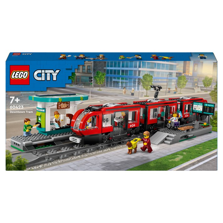 레고 시티 도시의 전차와 정거장 60423, 1개, 혼합색상
