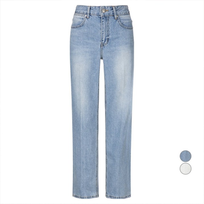 온앤온 여성용 스트레이트 핏 데님 면 팬츠 NEJ3ML317