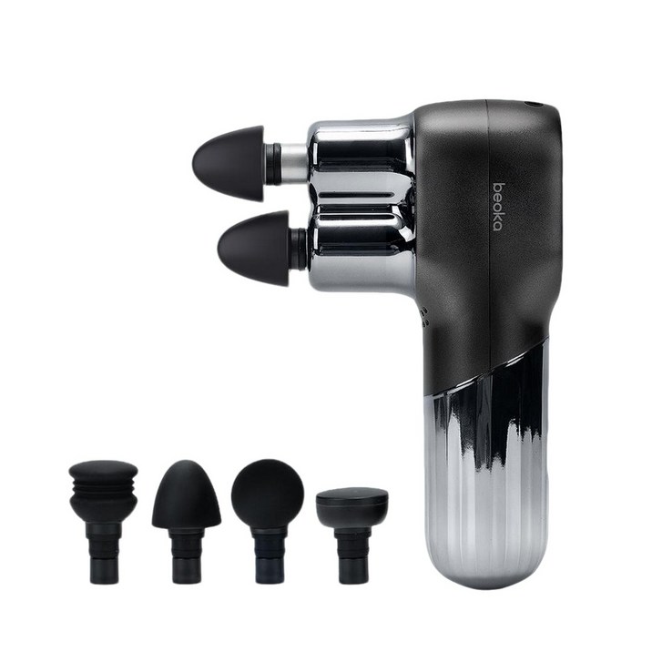 비오카 코리아 F5 듀얼 헤드 액션 무선 마사지 건  안마기 허리 목 승모근 어깨 마사지기