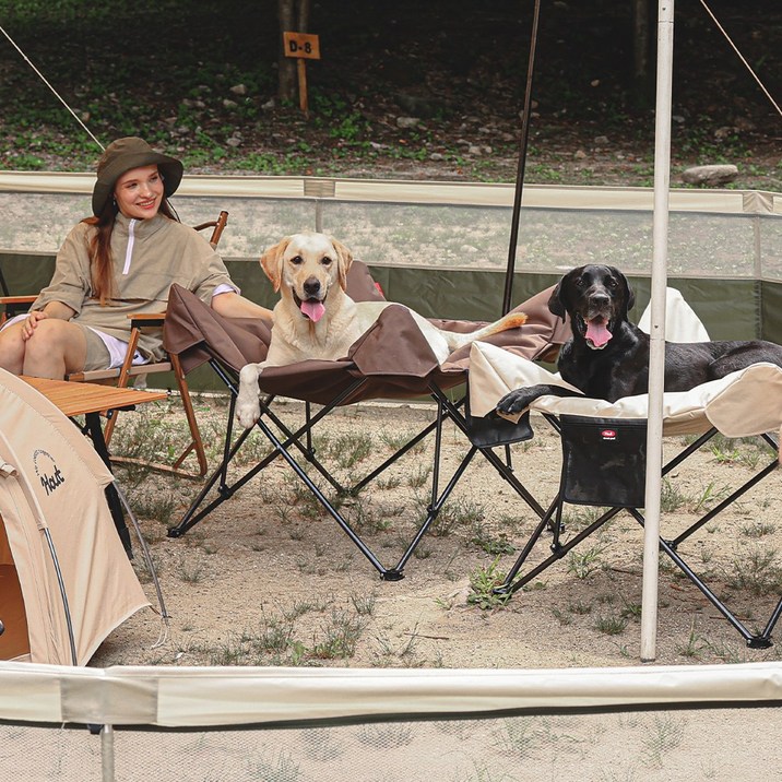 Hout 하웃 아웃도어 반려동물 강아지 캠핑 의자 해먹 도그코트, 메쉬블랙, 1개