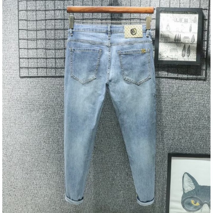 밴딩 테이퍼드 청바지 컷팅진