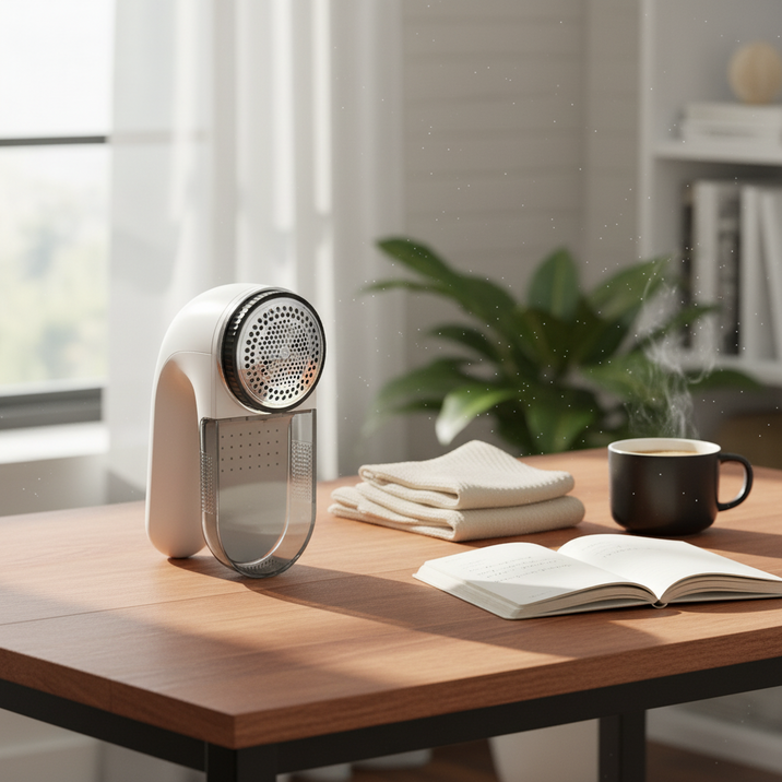 서로앤홈 프리미엄 강력 무선 보풀제거기 9500RPM 충전식 다이아몬드코팅 6중칼날 엉킴방지 가정용, 화이트, FLLR-3000