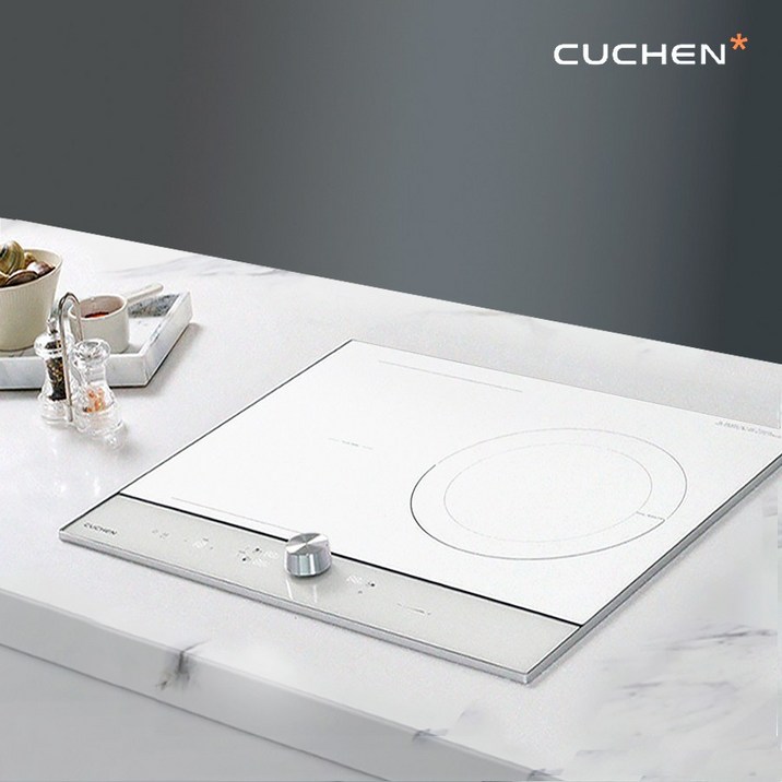 [2025년신제품/전국설치가능] 쿠첸 화이트 올파워 인덕션 3구 빌트인 560X480 보더리스 3400W