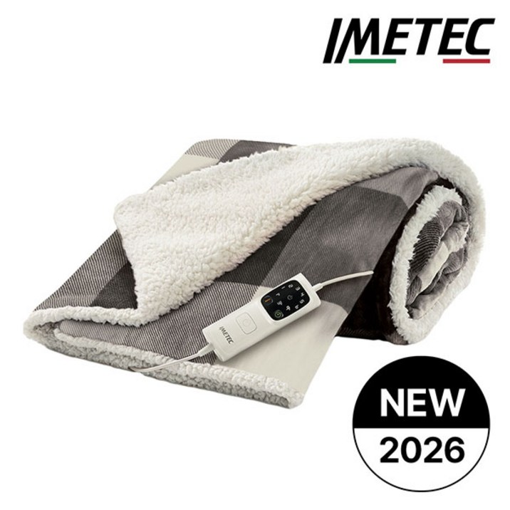 [이메텍] NEW 프리미엄 양털 전기담요 온열담요 전기이불 GOK-189(그레이체크)