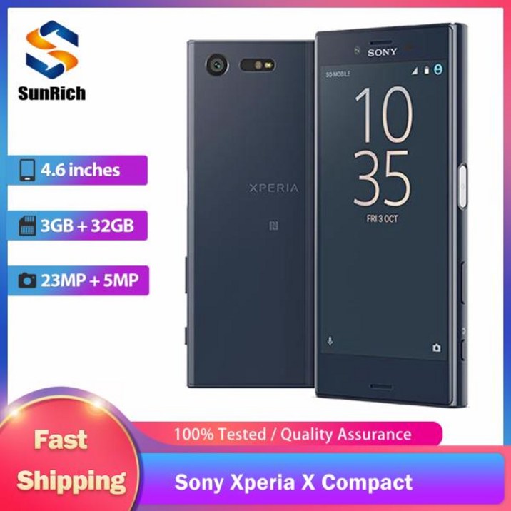 Sony Xperia X Compact F5321 SO-02J 4G LTE 휴대폰 지문 인식 4.6인치 3GB+32GB 23MP+5MP Snapdragon 650