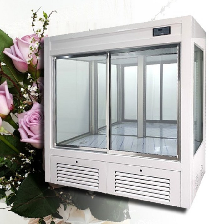 삼호 꽃냉장고 화이트1500 꽃쇼케이스냉장고 내부조명, 블랙, SH-125