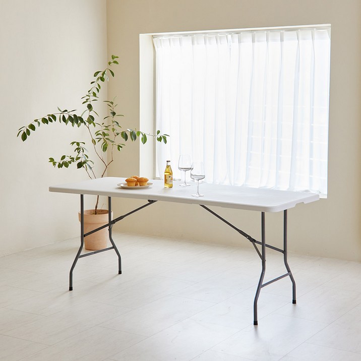 [베스트리빙] 브리즈 1800 브로몰딩 접이식 야외 캠핑 테이블 회의용테이블 백일 돌잔치 테이블 식탁 책상, 그레이