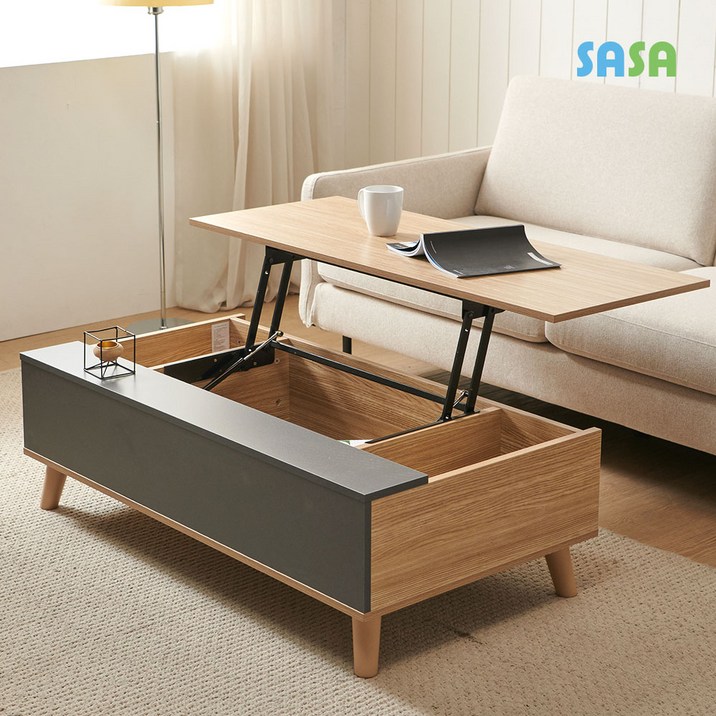 사사가구 자이언트 리프트테이블 좌탁/티테이블