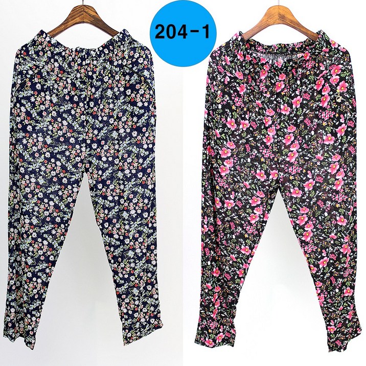 그레이스  1+1 아이스 쿨 냉감 고무줄 여자 몸빼바지 2장  할매 농촌일바지