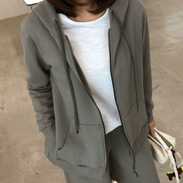 주줌 46072옆트임 후드스트링 집업 주줌 46072옆트임 후드스트링 집업