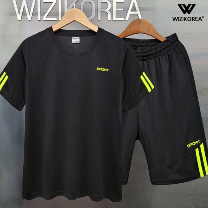 반팔 트레이닝복 세트 여름 츄리닝 헬스복 W014SET국내발송 반팔 트레이닝복 세트 여름 츄리닝 헬스복 W014SET국내발송