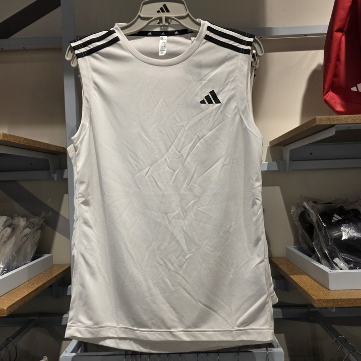 아디다스 남성 에어로레디 3S 민소매 탱크 나시 티셔츠 화이트 GM2158 5G052235