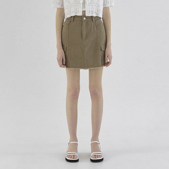 나인(Atelier Nain) 카고 포켓 면데님 미니 스커트(SK-4754) 311856